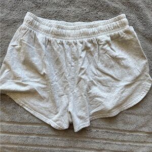 Rebel Sky light gray elastic waist w/drawstring at waist shorts-size L